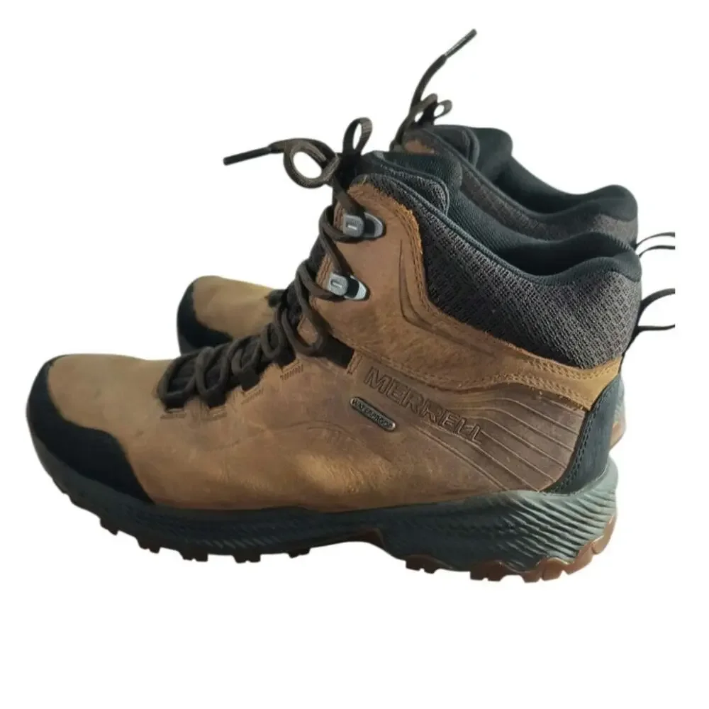 Merrell Forestbound Mid WP Men's Hiking Boots Size 8.5 Brown Waterproof J16495